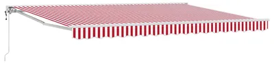 Immagine prodotto di Tenda da sole elettrica estensibile vidaXL, rossa e bianca, 5 x 3 m