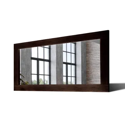 Zdjęcie produktu dla 180x100 Duże dębowe lustro ścienne w ramie LDR224 Dąb Wenge Starsze wykończenie