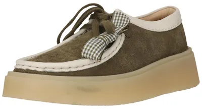 Produktbild von CLARKS Schnürschuhe Torview mit weicher Dämpfung 3222 Dark Olive Combi 35,5