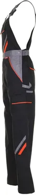 Produktbild von Planam Latzhose Visline, Gr. 62 schwarz/orange/zink