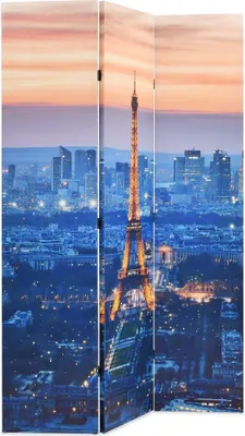 Produktbild von vidaXL Raumteiler klappbar 120 x 170 cm Paris bei Nacht