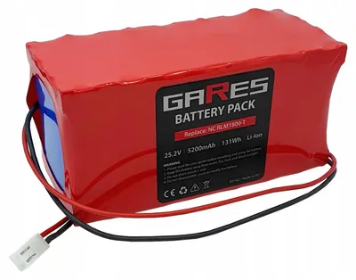 Obrázek produktu pro Gares Náhradní baterie pro NAC RLM1800-T | 25,2V 5,2Ah | Vysoce výkonná baterie pro robotický vysavač | Kompatibilní s NAC RLM1800-T | Prémiová kvalita