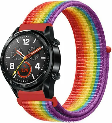 Produktbild von Strap-it Huawei Watch GT 2 Armband Nylon (Regenbogen)