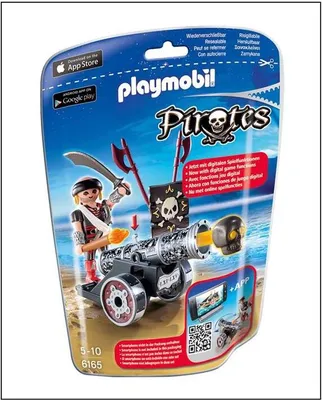 Produktbild von PLAYMOBIL 6165 - Schwarze App-Kanone mit Seeräuber
