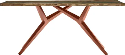 Produktbild von SIT Möbel Esstisch 220 x 100 cm aus Altholz | 40 mm starke Tischplatte bunt lackiert | Metallgestell antikbraun | B 220 x T 100 x H 73 cm | 15554-00 | Serie TABLES & CO