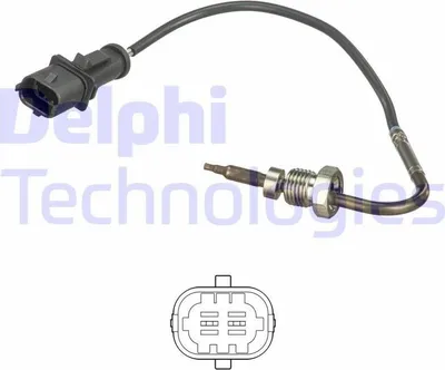 Produktbild von DELPHI TS30103 Abgastemperatursensor für FIAT GRANDE PUNTO (199) 165mm