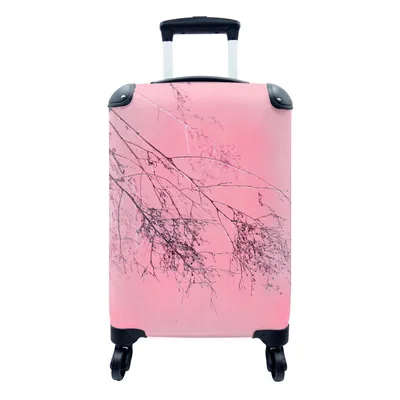Produktbild von MuchoWow® Koffer Handgepäck Trolley Rollkoffer Kleine Reisekoffer mit 4 Rollen - Blumen - Zweige - Sommer - Cabin Size < 55x40x23 cm & 55x40x20 cm - Fotokoffer - Kabinenkoffer - Boardgepäck - Reise-Box - Reisekoffer - Reisegepäck - Koffer mit Bild - Trolley für Kinder