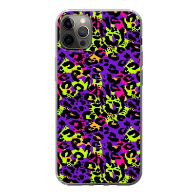 Produktbild von MuchoWow® Handyhülle Schutzhülle Hülle für iPhone 12 Pro Max Tiermuster - Regenbogen - Neon Silikon Softcase Handy Hülle - Hartschale