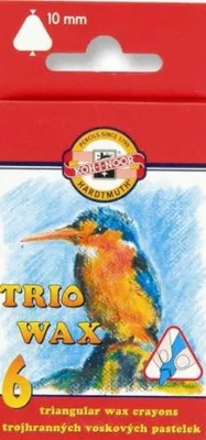 Produktbild von Koh-I-Noor Trio Wax Jumbo Wachsmalstifte 6 Farben