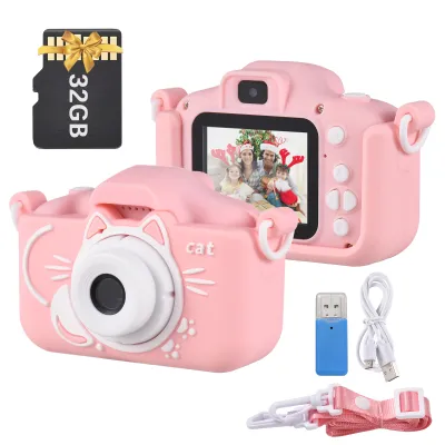 Produktbild von Andoer X8 Minikamera Kinderkamera Digitalkamera 1080P Videokamera 20MP Doppelobjektiv 2,0 Zoll fuer Jungen Maedchen Kinder kamera