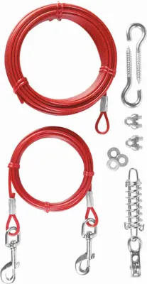 Produktbild von TRIXIE Spannleine mit Laufleine - rot - 15 m