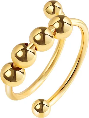 Image de INF Bague anti-stress réglable en cuivre argent Or
