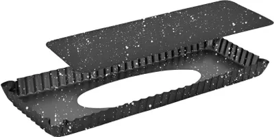 Image de Moule à pâtisserie 36X13X2,5 Cm Avec Fond Amovible Et Revêtement Antiadhésif Brunbeste Bb-3651