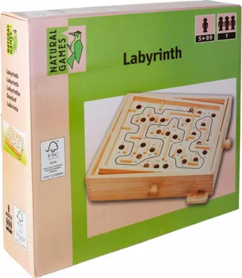 Image de Natural Games Labyrinthe en bois 30 x 25,5 cm