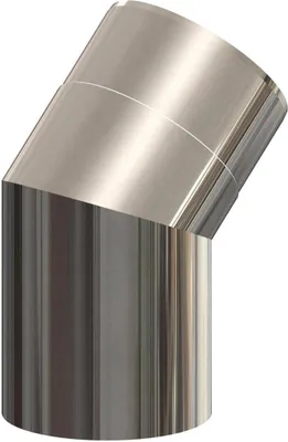 Produktbild von Atec Bogen IronPoly 45Grad, Edelstahl blank DN 80/125