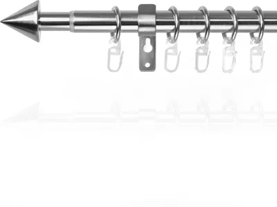 Produktbild von Gardinenstange Kegel, 20 mm, ausziehbar 120 - 230 cm Edelstahl Optik