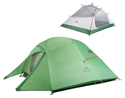 Produktbild von Trekkingzelt, ultraleicht, wasserdicht, UP3 210T Grün