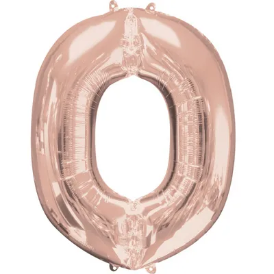 Immagine prodotto di Palloncino in foil lettera O rosa-oro - 88 cm