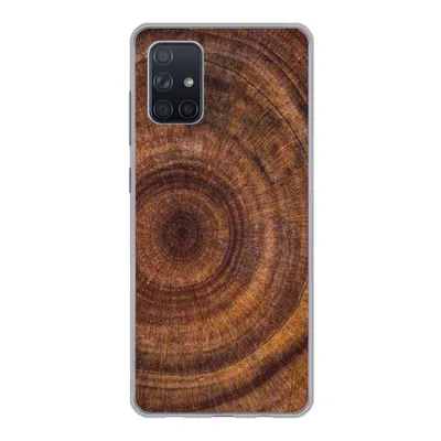 Produktbild von MuchoWow® Handyhülle Schutzhülle Hülle für Samsung Galaxy A51 5G Kreis - Holz - Ringe Silikon Softcase Handy Hülle - Abbildung
