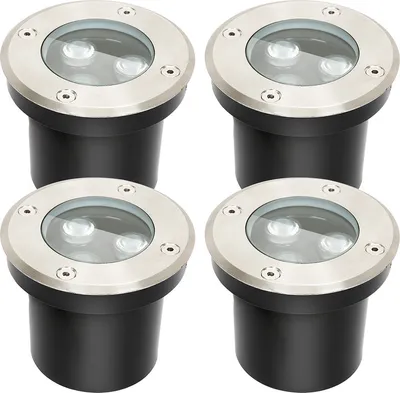 Produktbild von Peviasot 4x 3W Bodenleuchte IP67 LED Leuchte Bodeneinbaustrahler Bodenstrahler Boden