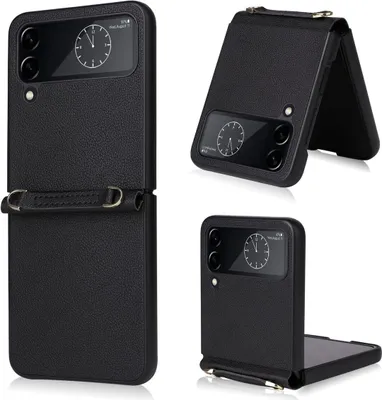 Produktbild von König Design Hülle kompatibel mit Samsung Galaxy Z Flip4 5G Kunststoff Soft Handyhülle - Handy Case Schwarz