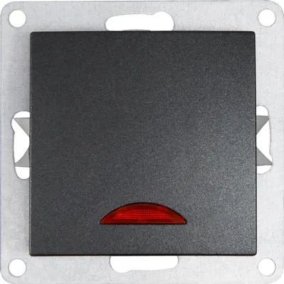 Produktbild von Schalter McPower ''Flair'', 250V/10A, UP, anthrazit mit Orientierungsleuchte