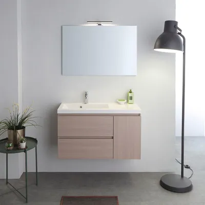 Immagine prodotto di Mobile bagno sospeso 90cm lavabo sx profondita' 39cm | Malaga