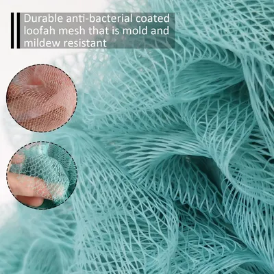 Produktbild von Rückenschrubber 2er-Set, Langer Stiel, Loofah-Schwamm, für alle Hauttypen