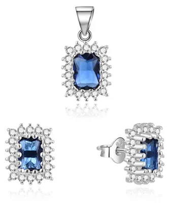 Produktbild von Elegantes Schmuckset mit Zirkonen TAGSET287 ( Anhä nger, Ohrringe)