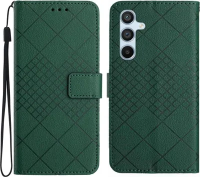 Produktbild von Samsung Galaxy A37 / A36 Hülle - Coverup Rhombus Klapphülle - Grün