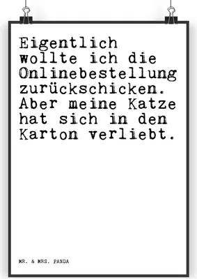 Produktbild von Mr. & Mrs. Panda Bild Eigentlich wollte ich die... DIN A4 - Weiß - Geschenk, Spruch Sprüche Weisheiten Zitate Lustig Weisheit Worte, Tier, Herrchen, drucke, wanddeko