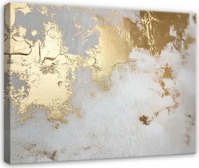 Produktbild von Leinwandbild - Bilder Abstrakt gold - 100x70 cm - Leinwandbilder Wandbild XXL Wanddekoration Design Wohnzimmer Schlafzimmer Flur Büro Küche