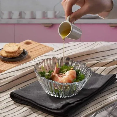 Produktbild von Pasabahce 10601 3er-Set Glas Aurora Set 3 Schälchen, 14 cm Vorspeise Dessertschale aus Glas
