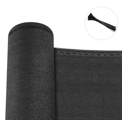 Image de Filet de protection pour clôture et balcon - Tissu en HDPE - 2 x 2,5 m - Protection solaire de 95 à 98 % - Protection contre les UV et le vent - Imperméable - Anthracite
