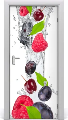 Produktbild von Tulup Türaufkleber 95x205 cm Dekorative Aufkleber Selbstklebend Wasserdichte Tapete Abnehmbar Schlafzimmer Wohnzimmer Wohnkultur - Beeren