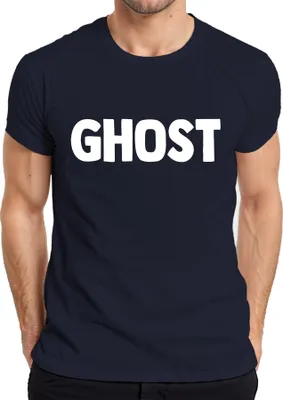 Produktbild von GHOST Halloween Geist Spuk Gruselig Retro Minimalistisch Cartoon Herren T-Shirt, Navy, XXL