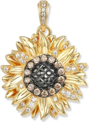 Produktbild von Seinerzeit Solana Sonnenblumen Anhänger SZA-3960-432 Silber 925, Gold plattiert