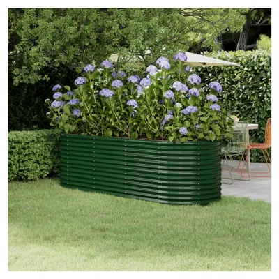 Produktbild von Hochbeet aus Metall für Garten, Terrasse und Balkon 224x80x68 cm Grün