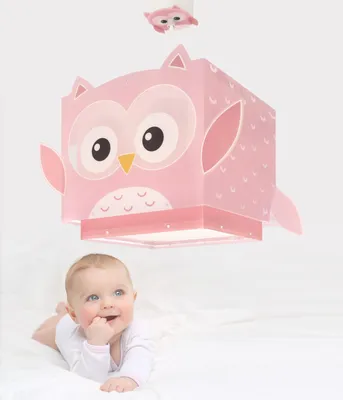 Zdjęcie produktu dla Lampa sufitowa Little Pink Owl - Różowa Sowa dla dzieci