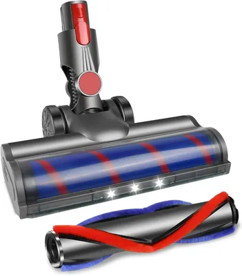 Produktbild von Motorisierte Bürste für Dyson V7 / V8 / V10 / V11 / V15 Staubsauger, Bodenbürste Zubehör Ersatzteil Turbobürste und Soft Roller mit LED-Lichter für Teppiche