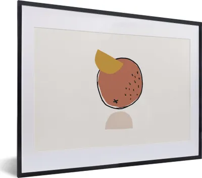 Produktbild von MuchoWow® Gerahmtes Poster Sommer - Kokosnuss - Braun - Weiß 40x30 cm - Poster mit Schwarzem Bilderrahmen Wandposter Rahmen Foto Bilder - Bilderrahmen - Poster im Rahmen