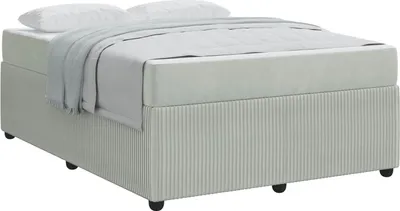Productafbeelding van vidaXL Bedframe, lichtgrijs, 140 x 200 cm, gestoffeerd