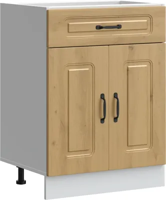 Image de vidaXL Élément bas de cuisine Kalmar Chêne Artisan Matériau dérivé du bois