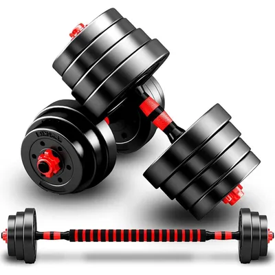Immagine prodotto di Set di manubri regolabili, 2 pezzi, neri, da 10/15 kg, per allenamento della forza e fitness