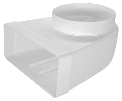 Produktbild von PVC Umlenkstück Rundrohr 150 mm auf Flachkanal 220x90 mm