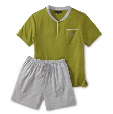 Produktbild von Rick Armand Herren Shorty Sommerpyjama 2-teilig Interlock Jersey Baumwolle Schlafanzug Kurz Gr. M