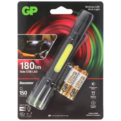 Produktbild von Taschenlampe GP C33 150 Lumen inklusive 2x AA 1,5V Mignon Batterien
