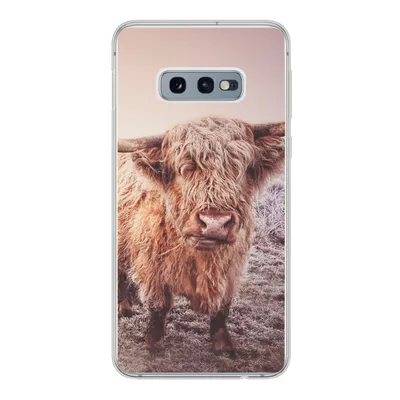 Produktbild von MuchoWow® Handyhülle Schutzhülle Hülle für Samsung Galaxy S10e Schottische Hochlandbewohner - Licht - Himmel - Natur Silikon Softcase Handy Hülle - Handy