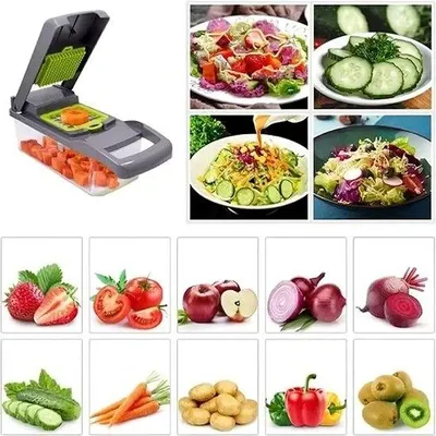 Produktbild von Famanu Gemüseschneider Multifunktional - 12-in-1 mit 4 scharfen Messern