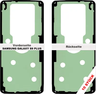 Produktbild von 10x Samsung Galaxy S9 Plus G965F Akkudeckel Klebefolie Kleber Backcover Rahmen Batterie Glue